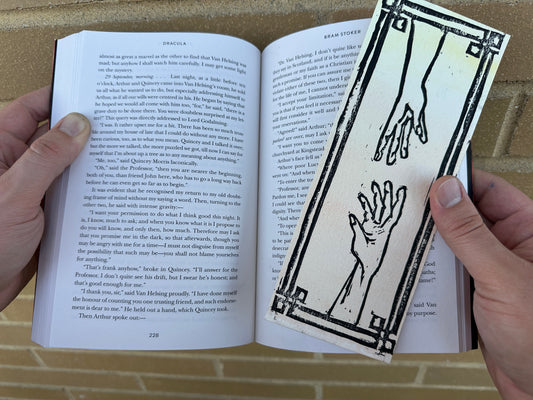 Liberation linocut bookmark series